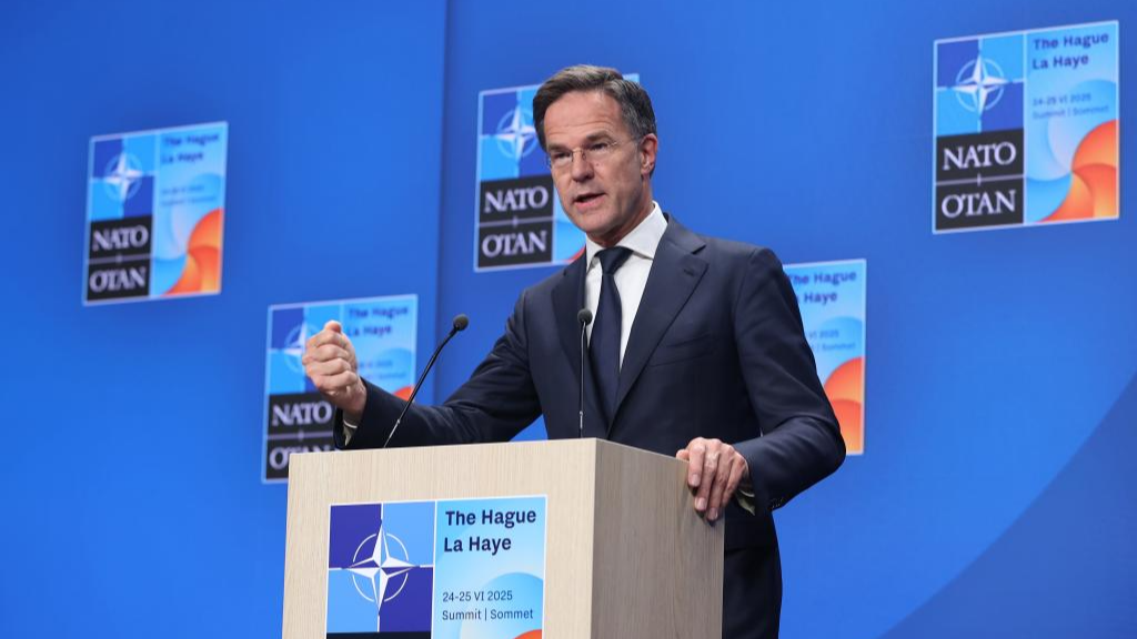 North Atlantic Treaty Organization (NATO) Secretary General Mark Rutte attends a press conference during the NATO summit in The Hague, the Netherlands, June 25, 2025. /Xinhua
